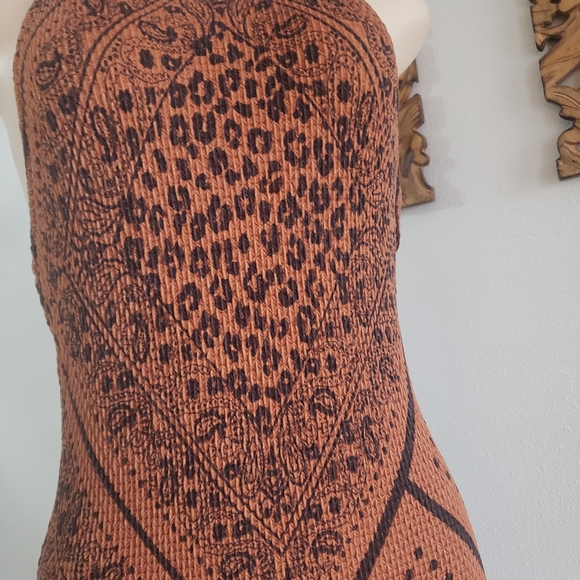 FARM Rio Brown Patterned Midi Dress - Picture 7 of 8